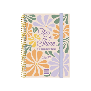 Finocam Secundaria Agenda Escolar 26/27 en Catalan - Semana Vista Horizontal - Formato 8º - 120x164mm - Tapas de Polipropileno - Papel de 80g/m2 - Esp