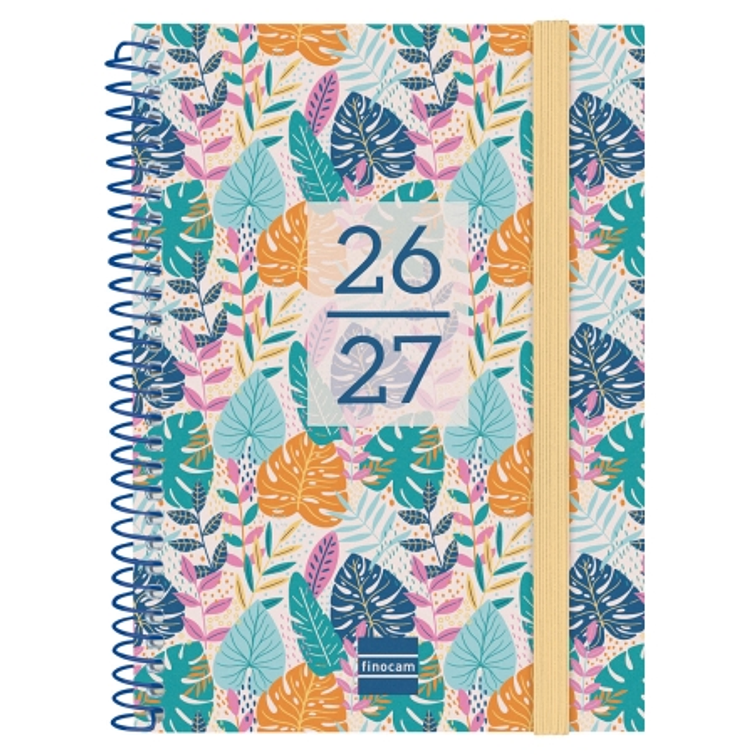 Finocam Secundaria Agenda Escolar 26/27 en Catalan - Semana Vista Horizontal - Formato 8º - 120x164mm - Tapas de Polipropileno - Papel de 80g/m2 - Esp 1