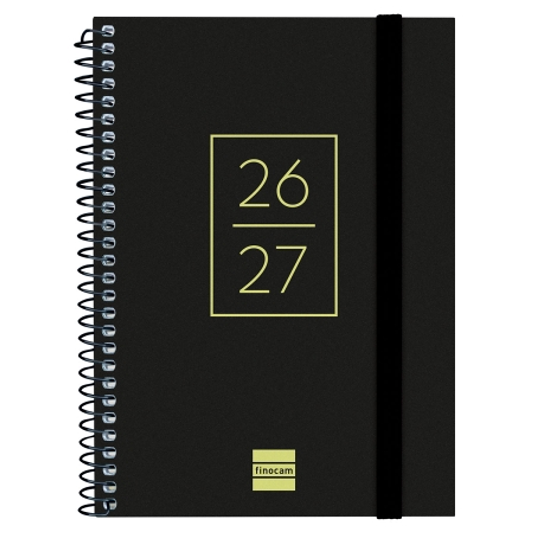 Finocam Secundaria Agenda Escolar 26/27 en Catalan - Semana Vista Horizontal - Formato 8º - 120x164mm - Tapas de Polipropileno - Papel de 80g/m2 - Esp 1