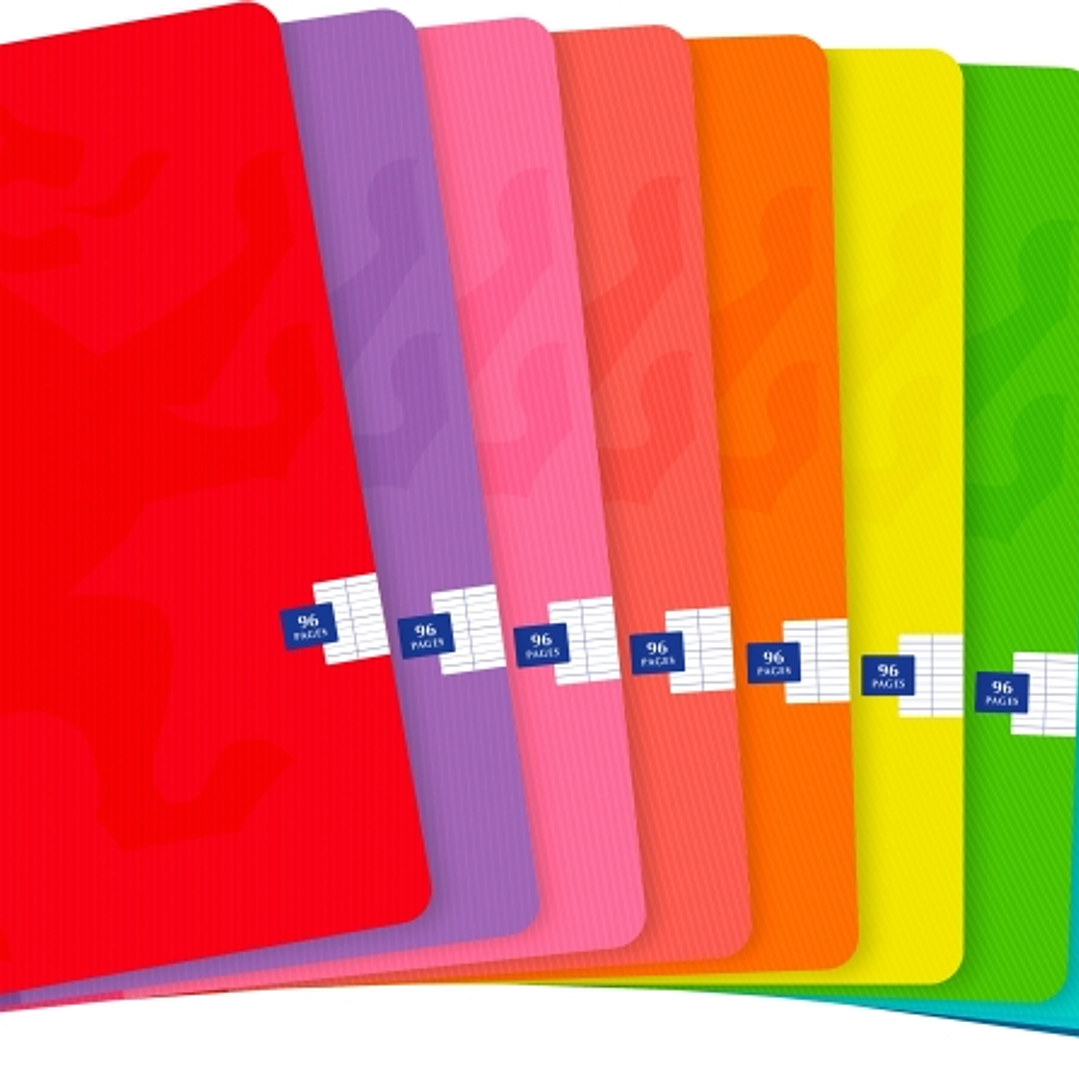 Oxford Libreta Grapada A5+ Cuadricula Seyes - 48 Hojas con Margen - Tapa Blanda - Ideal para Tomar Apuntes - Colores Surtidos 1