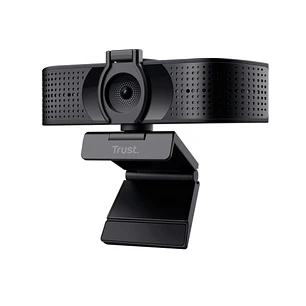 Trust Teza Webcam 4K Ultra HD - Cable 2m - Microfono Incorporado - Balance de Blancos Automatico - Modo de Privacidad - Adaptador a USB-C - Campo de V