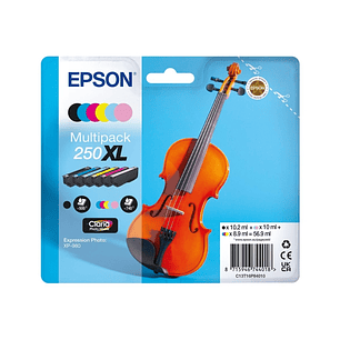 Epson 250XL Pack de 6 Cartuchos de Tinta Originales - C13T16P84010