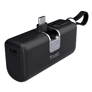 Trust Pacto Bateria Powerbank de 5000mAh - Potencia 20W - 3xUSB-C - Power Delivery - Deteccion Automatica - Plastico ABS - 25x39x77mm - Color Negro