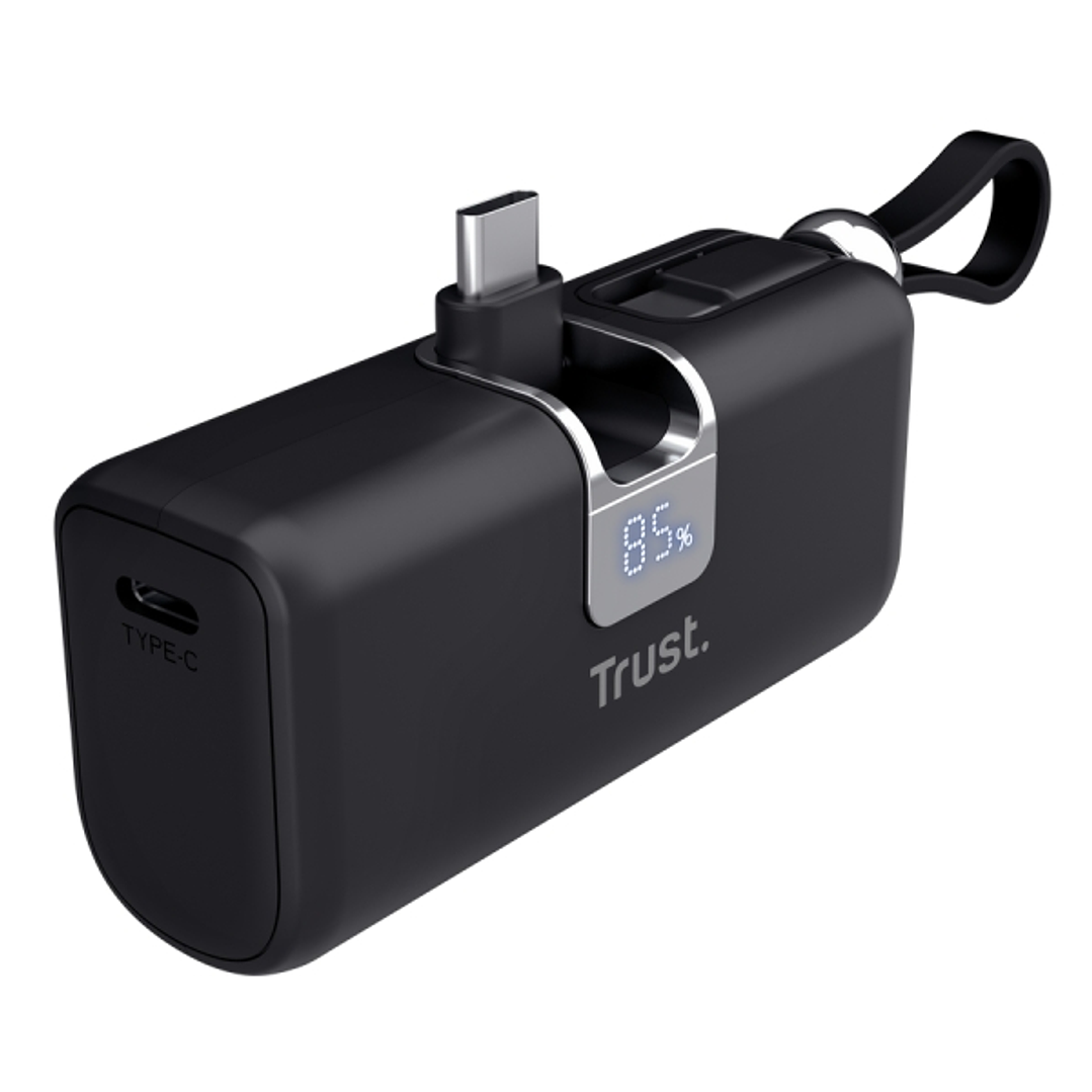 Trust Pacto Bateria Powerbank de 5000mAh - Potencia 20W - 3xUSB-C - Power Delivery - Deteccion Automatica - Plastico ABS - 25x39x77mm - Color Negro 1