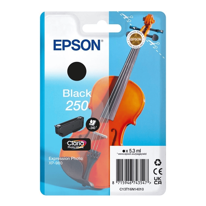 Epson 250 Negro Cartucho de Tinta Original - C13T16N14010 1
