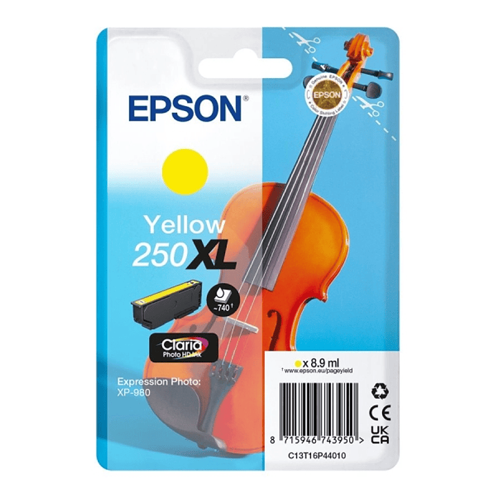 Epson 250XL Amarillo Cartucho de Tinta Original - C13T16P44010 1