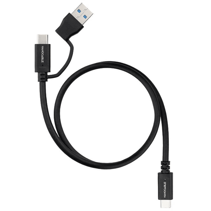 Nanocable Cable USB-C+USB-A/USB-C 3.2 GEN2 2 M 1