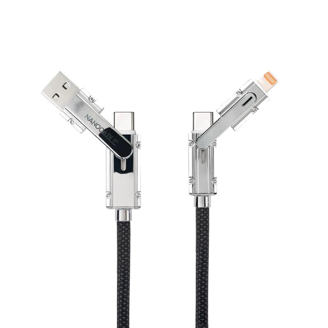 Nanocable Cable USB-C+USB-A/M LIGHTNING+USB-C/M 2M 2