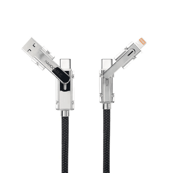 Nanocable Cable USB-C+USB-A/M LIGHTNING+USB-C/M 2M 2