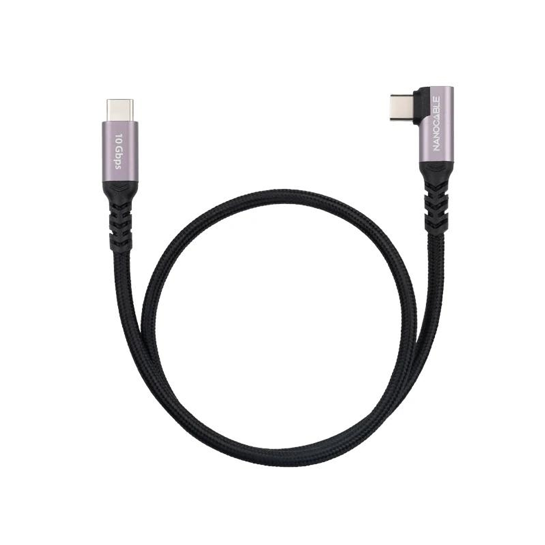 Nanocable Cable USB-C 3.2 GEN2 Acodado 100W 1 M 1