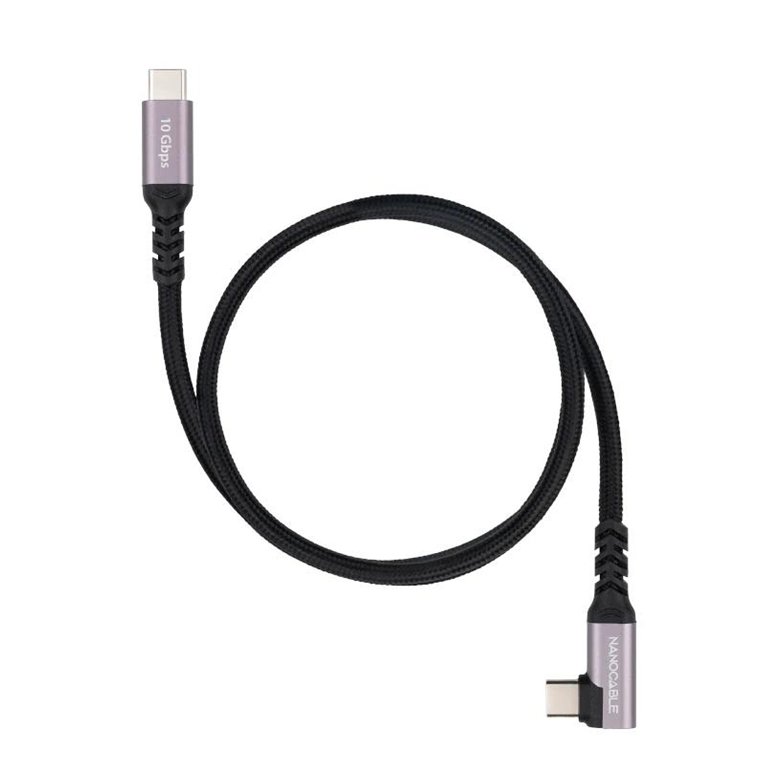 Nanocable Cable USB-C 3.2 GEN2 Acodado 100W 1 M 2