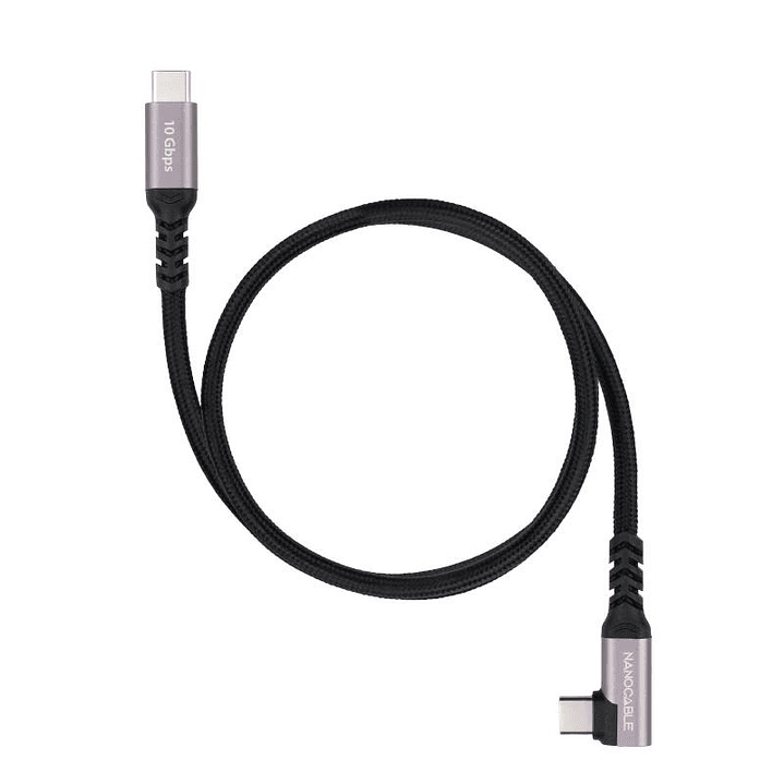 Nanocable Cable USB-C 3.2 GEN2 Acodado 100W 1 M 2