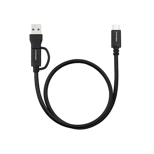 Nanocable Cable USB-C+USB-A/USB-C 3.2 GEN2 0.5M