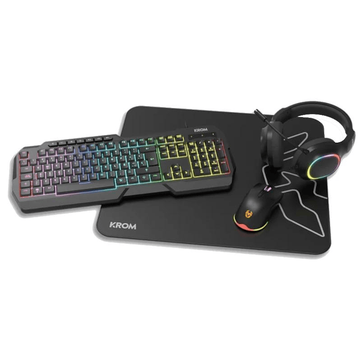 KROM KENTA PC Combo Gaming 4 en 1 RGB Negro 1