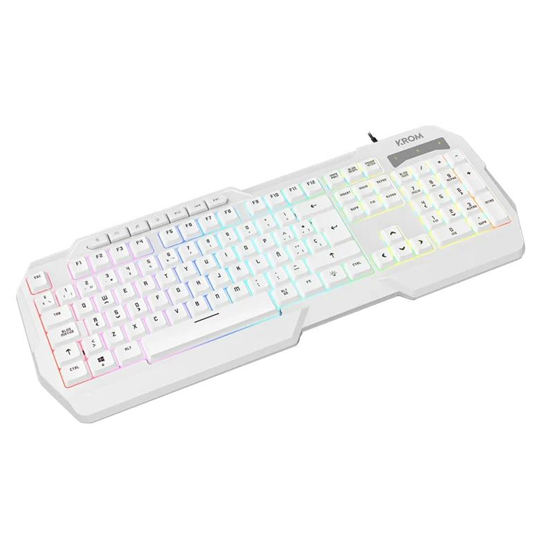 KROM KENTA PC Combo Gaming 4 en 1 RGB Blanco 2