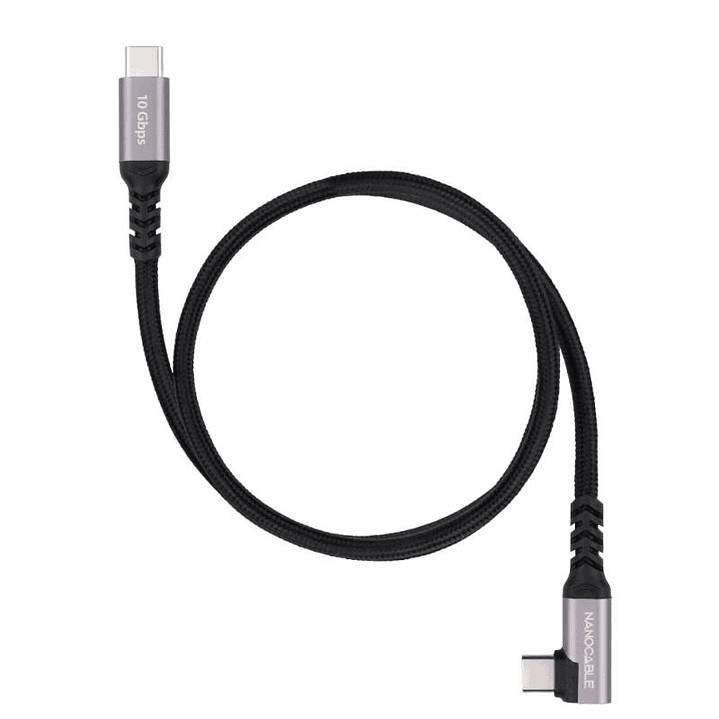 Nanocable Cable USB-C 3.2 GEN2 Acodado 100W 0.5 M 1