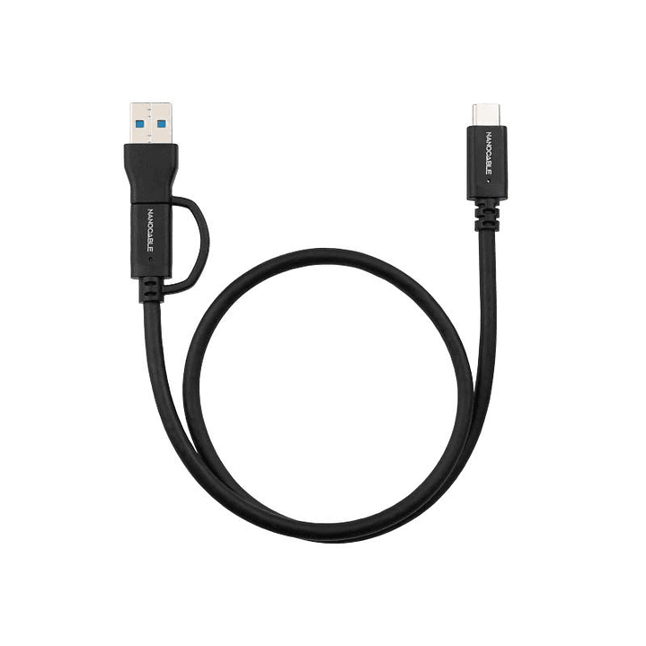 Nanocable Cable USB-C+USB-A/USB-C 3.2 GEN2 3 M 1