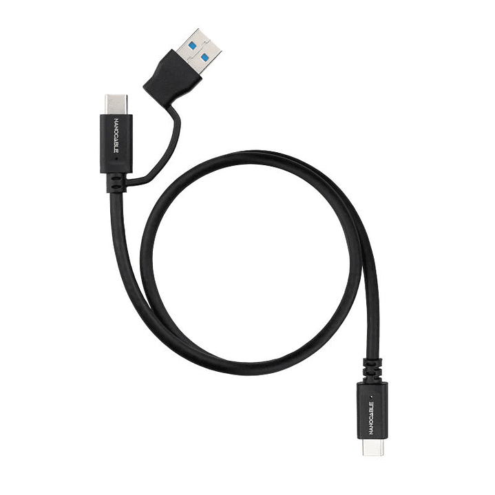 Nanocable Cable USB-C+USB-A/USB-C 3.2 GEN2 3 M 2