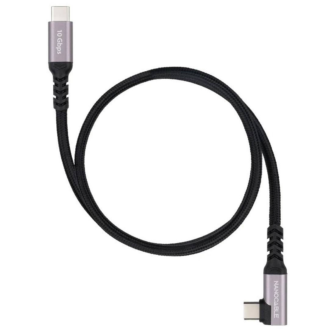 Nanocable Cable USB-C 3.2 GEN2 Acodado 100W 2 M 1