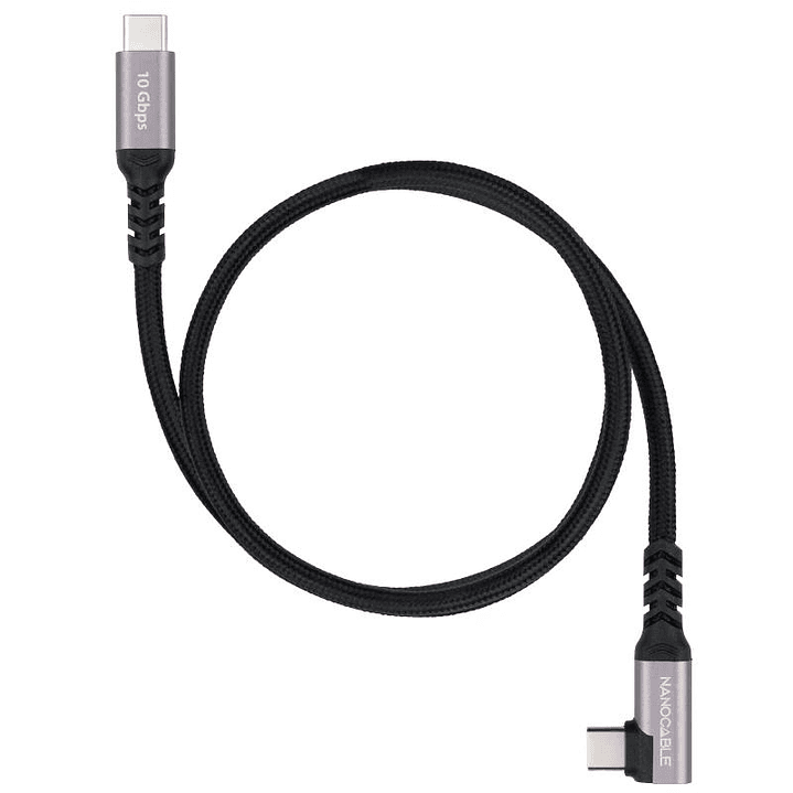 Nanocable Cable USB-C 3.2 GEN2 Acodado 100W 2 M 1