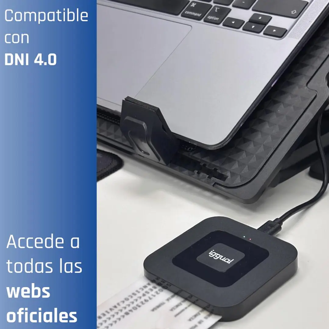 iggual Lector DNI SIP tarjetas ID USB-A / tipo C 4