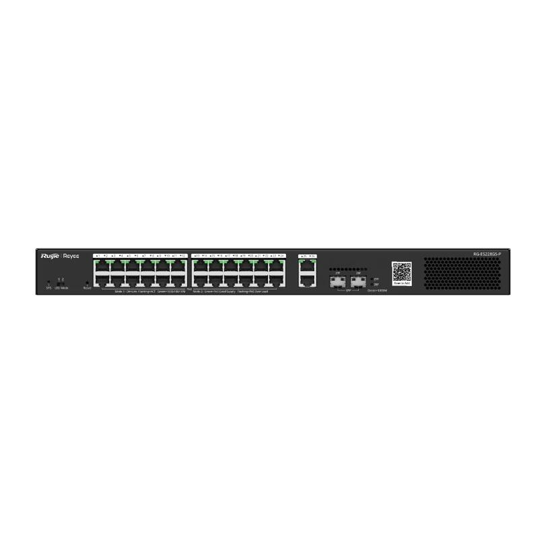 Reyee 28-Port Gigabit Smart POE Switch, 24 PoE/POE 1