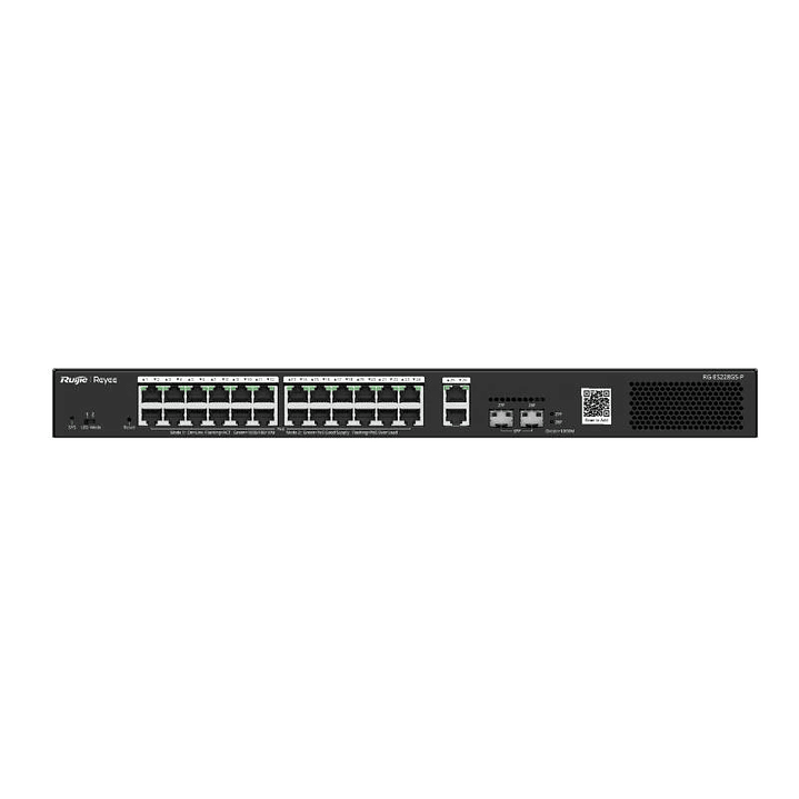 Reyee 28-Port Gigabit Smart POE Switch, 24 PoE/POE 1