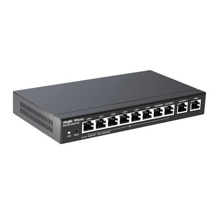Reyee Desktop 10-port full gigabit router, providi 2
