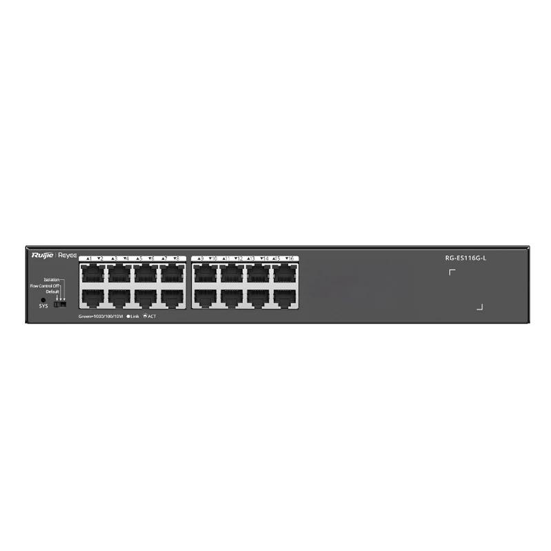 Reyee 16-Port Gigabit unmanaged Switch, 16 Gigabit 1
