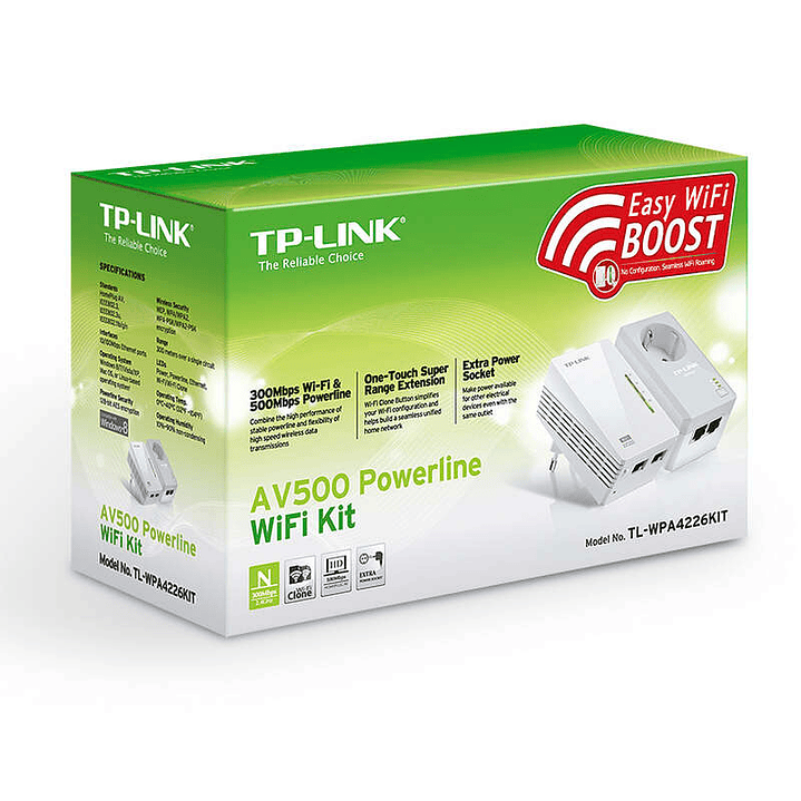 TP-Link TL-WPA4226KIT Kit Extensor Powerline WiFi AV500 1
