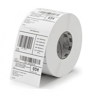 Godex Pack de 10 Rollos de 7500 Etiquetas de Transferencia Termica - 7500 Etiquetas por Rollo - Medidas 100x50mm - Color Blanco Mate