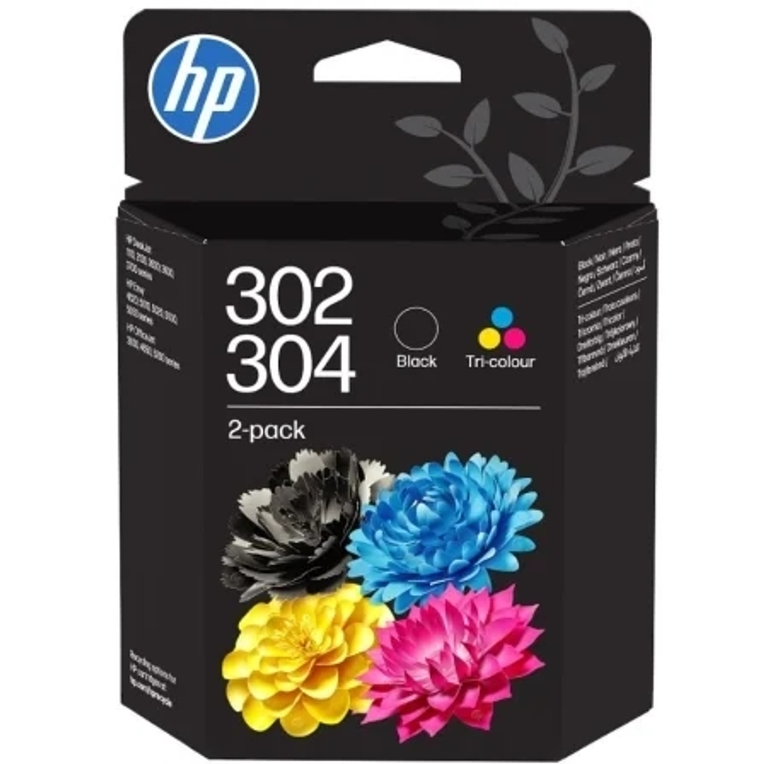 HP 302/304 Pack de 2 Cartuchos de Tinta Original Negro y Color - B82L1AE 1
