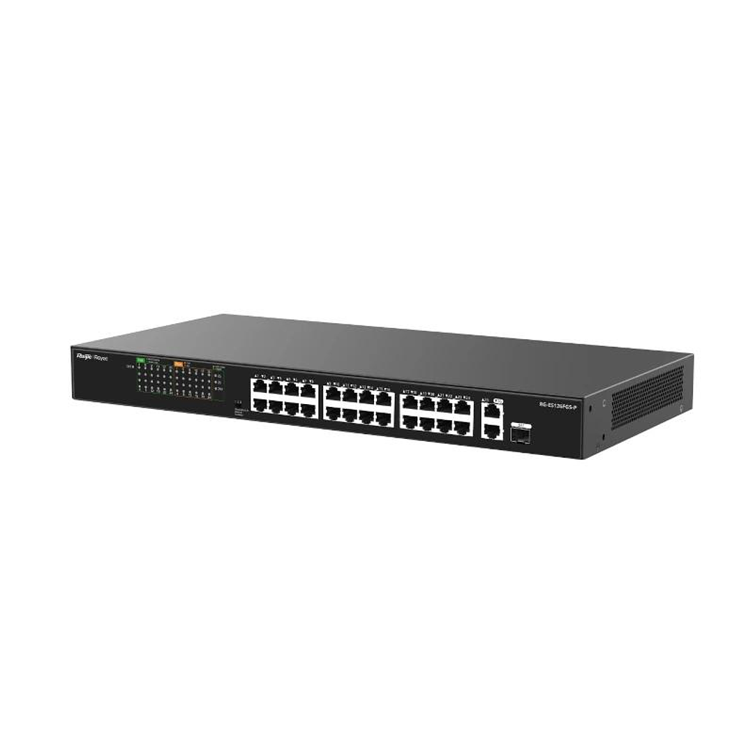 Reyee 24-Port 100Mbps + 1 Uplink Port 1000Mbps + 1 3