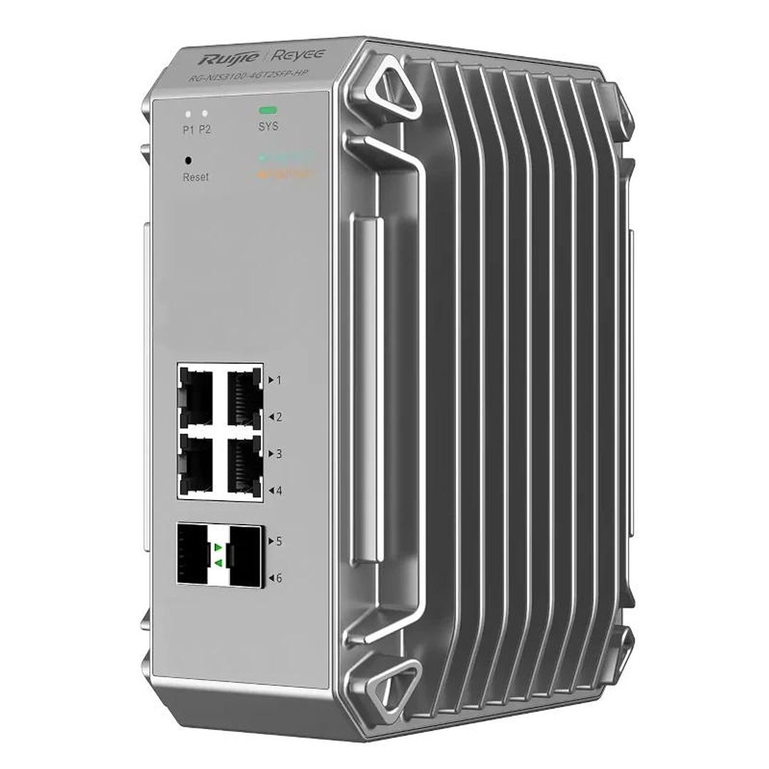 Reyee L2 Industrial Managed Switch, 4-Port RJ45 Gi 1