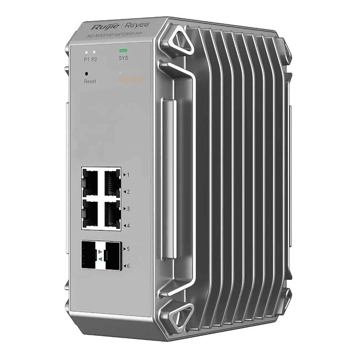 Reyee L2 Industrial Managed Switch, 4-Port RJ45 Gi 1