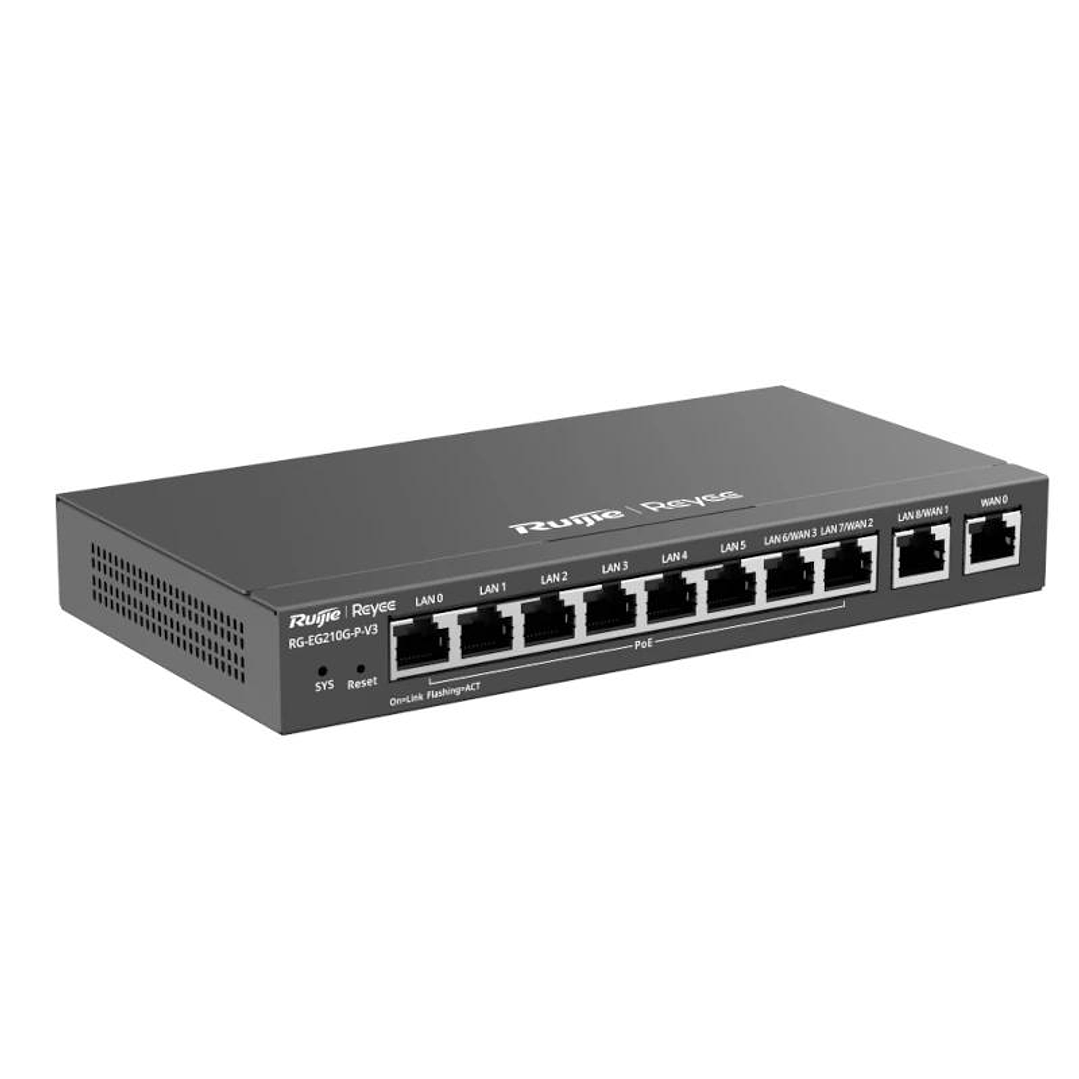 Reyee 10-Port Gigabit Cloud-Managed Gateway, 8 x P 2