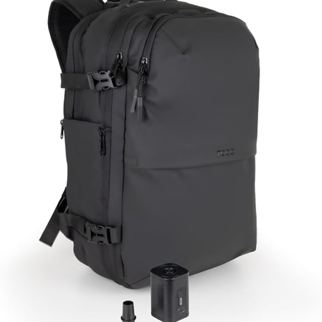 Tooq Mochila de Viaje de 55L - Espalda y Asas Acolchadas - Compresion al Vacio - Incluye Bomba de Aire y Accesorios - Resistente al Agua - Multiples C 1
