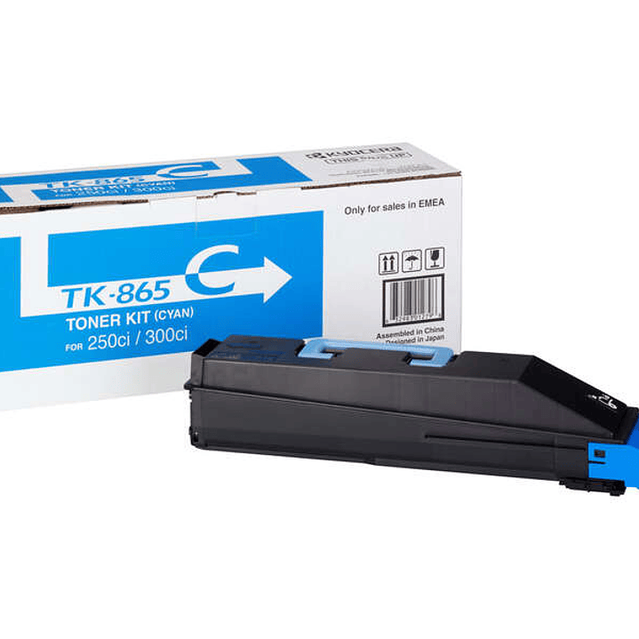 Kyocera TK865 Cyan Cartucho de Toner Original - 1T02JZCEU0/TK865C 1