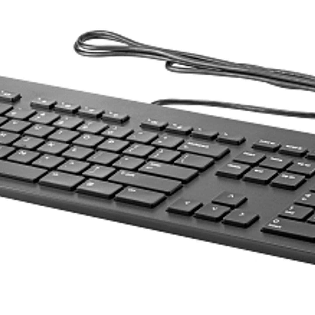 HP Business Slim Smartcard Teclado USB - Lector de Tarjetas Inteligentes Intergado - Inclinacion Ajustable - Resistente a Derrames - Color Negro 1