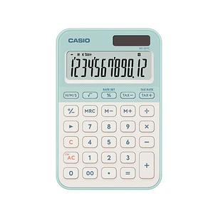 Casio SL-20YC Calculadora de Sobremesa con Pantalla LCD de 12 Digitos - Calculo de Impuestos, Porcentajes, Raiz Cuadrada etc... - Alimentacion Solar y