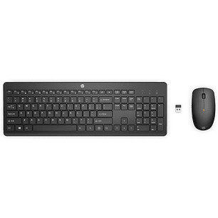 HP 235 Combo Teclado y Raton Inalambricos - 2.4GHz - Raton Optico 1600 DPI - Autonomia Hasta 16 MesesColor Negro