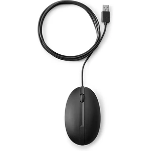 HP 320M Raton Laser USB - Sensor 1200 DPI Ajustable - Diseño Ambidiestro Ergonomico - 3 Botones con Rueda de Desplazamiento - Plug & Play - Color Negr