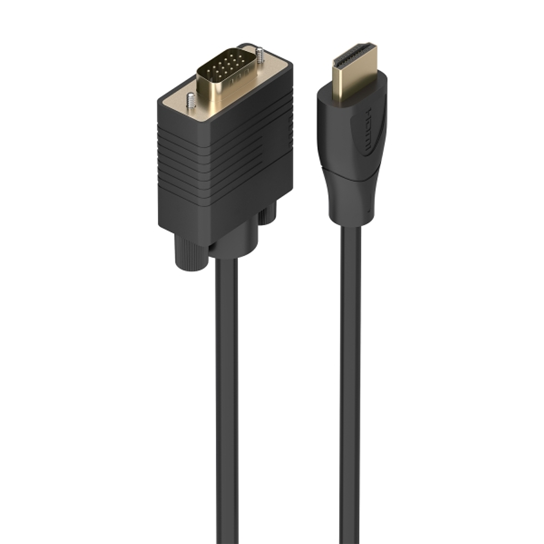 Aisens Cable Conversor HDMI a SVGA - Longitud 1m - HDMI Macho - HDB15 Macho - Soporta Resoluciones hasta 1080P - Plug and Play - Color Negro 1