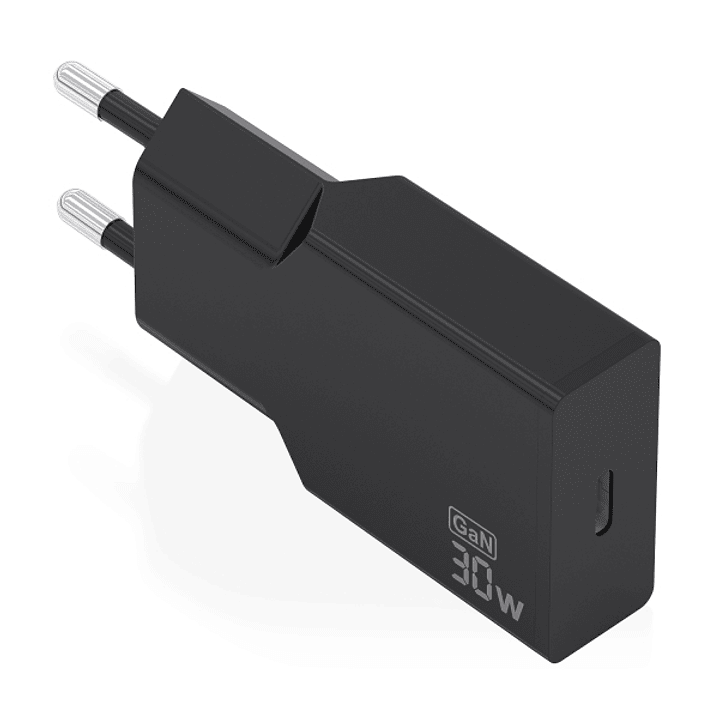 Aisens Cargador de Pared - 30W - GaN - 1xUSB-C - Power Delivery 3.0 - Ultra Delgado - Multiples Protecciones de Seguridad - Color Negro 1