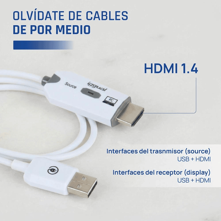 iggual Transmisor y receptor HDMI FHD inalámbrico 3
