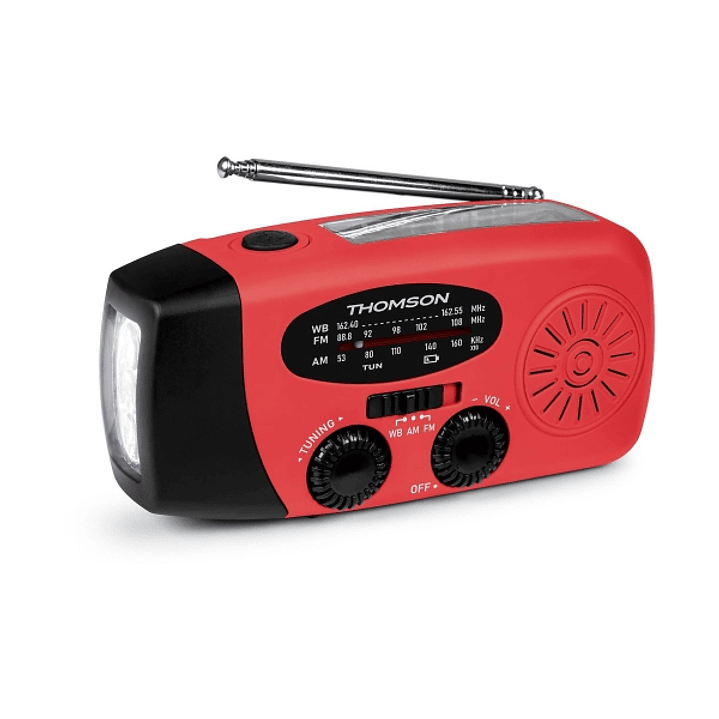 Thomson RT260 Radio - Linterna de Emergencia - Funcion Powerbank -  Color Rojo 1