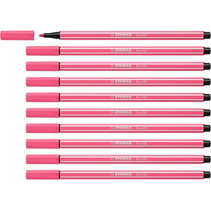 Stabilo Pen 68 Rotulador de Punta de Fibra - Trazo de 1mm aprox. - Tinta con Base de Agua - Color Rosa
