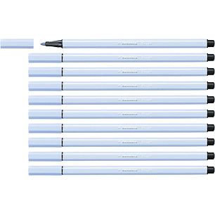Stabilo Pen 68 Rotulador de Punta de Fibra - Trazo de 1mm aprox. - Tinta con Base de Agua - Color Azul Hielo