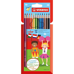 Stabilo Color Pack con 12 Lapices de Colores - Mina de 2.5mm - Ideal para el Colegio - Colores Surtidos