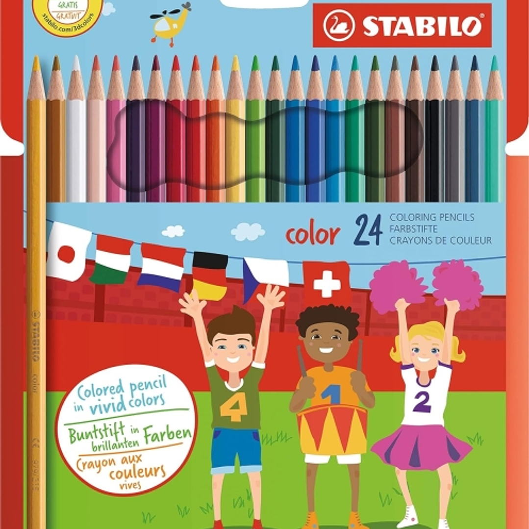 Stabilo Color Pack con 24 Lapices de Colores - Mina de 2.5mm - Ideal para el Colegio - Colores Surtidos 1